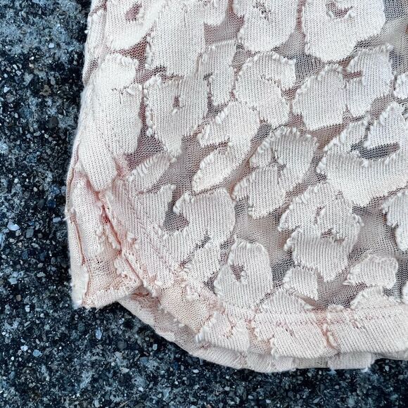 MAJE Trompette Devoré Cotton-blend Floral Lace T-shirt Size 1 (Small) - Picture 6 of 8